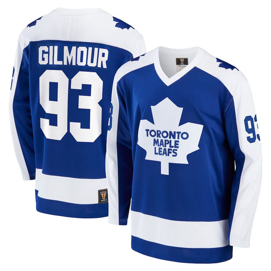 Men Toronto Maple Leafs 93 Doug Gilmour Fanatics Branded Blue Breakaway Retired Player NHL Jersey
